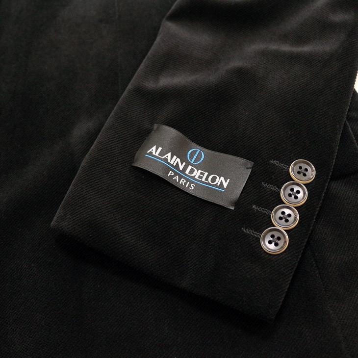 ジャケット テーラード ブレザー 新品 秋冬 アランドロン 別珍 ベルベット 黒ブラック 濃紺ネイビー 無地 2つボタン ジャケット (AB/BB/E体) | アラン・ドロン | 15