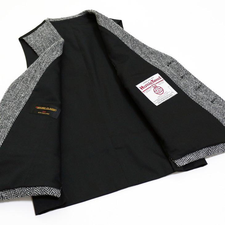 ハリスツイード 2022-23 新作 Harris Tweed ベスト ジレ 秋冬 オッドベスト 英国生地 定番グレーヘリンボーン お洒落 キャンプ BBQ グランピング にも | Harriss | 06