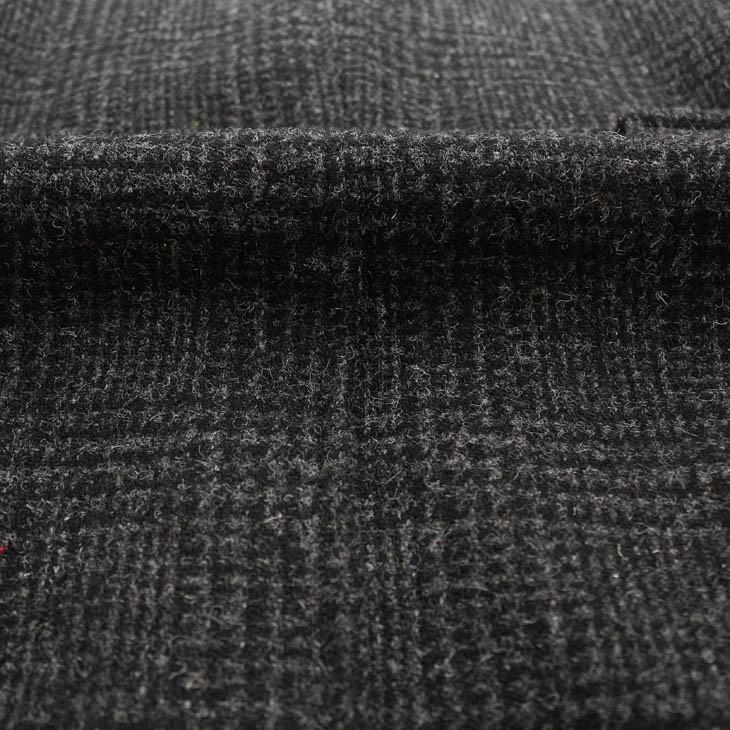 ハリスツイード メンズ チェスターコート 秋冬 モデル 新品 英国 Harris Tweed 濃灰 チャコールグレー 杢 チェック 格子柄 | HARRIS TWEED | 07