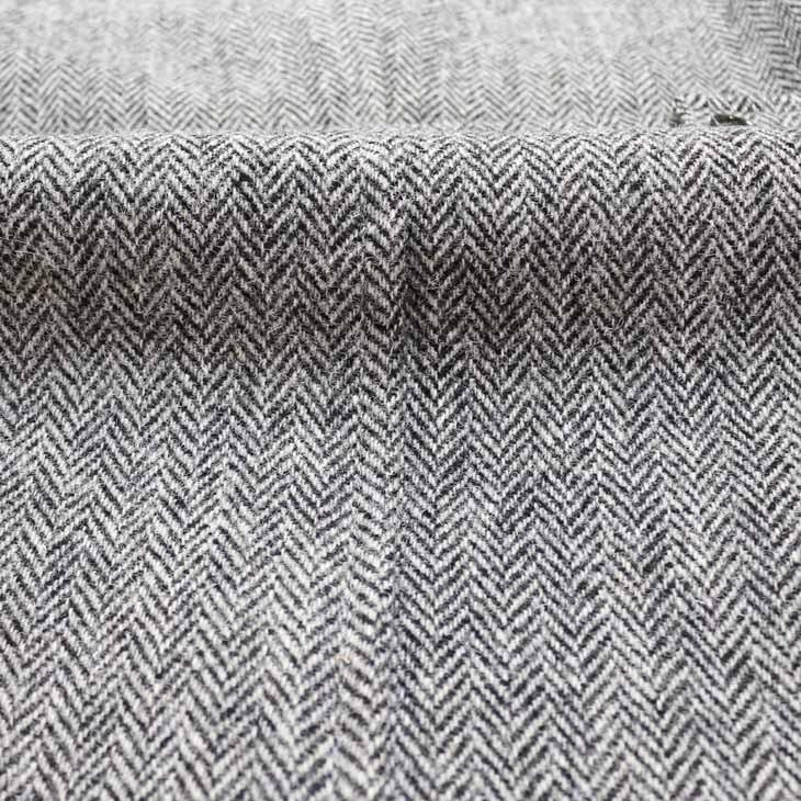 ハリスツイード メンズ チェスターコート 2019-20 秋冬 モデル 新品 英国 Harris Tweed やや 淡系 グレー杢 ヘリンボーン 杉綾織 | HARRIS TWEED | 10