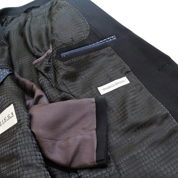 スーツ メンズ 新品 秋冬 FICCE フィッチェ BISHU 尾州生地 濃紺ネイビー ウインドペン 2つボタン ベスト付き 3ピーススーツ (A/AB体) スリム fic-400 | FICCE | 09