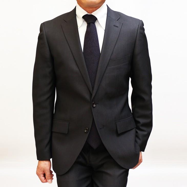 スーツ メンズ 新品 春夏 FICCE フィッチェ 尾州生地 ストレッチ 濃灰グレー無地 モヘヤ風 ソアロン混 2つボタン スーツ (A/AB体) スリム fic-400 | FICCE | 04