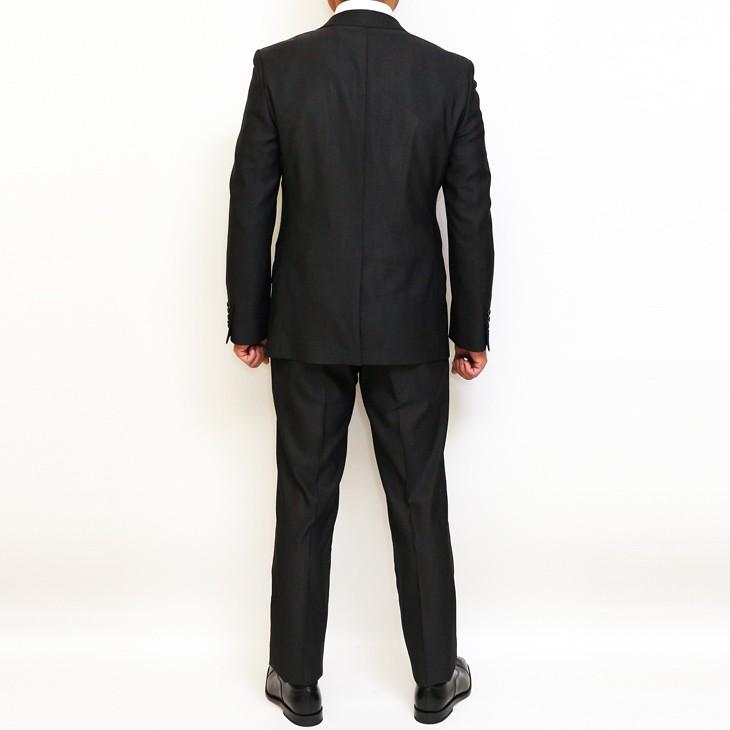 スーツ メンズ 新品 春夏 FICCE フィッチェ 尾州生地 ストレッチ 濃灰グレー無地 モヘヤ風 ソアロン混 2つボタン スーツ (A/AB体) スリム fic-400 | FICCE | 05