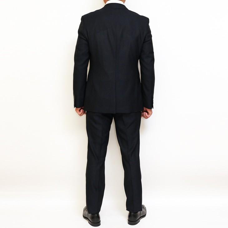 スーツ メンズ 新品 春夏 FICCE フィッチェ 尾州生地 ストレッチ 濃紺ネイビー無地 モヘヤ風 ソアロン混 2つボタン スーツ (A/AB体) スリム fic-400 | FICCE | 05