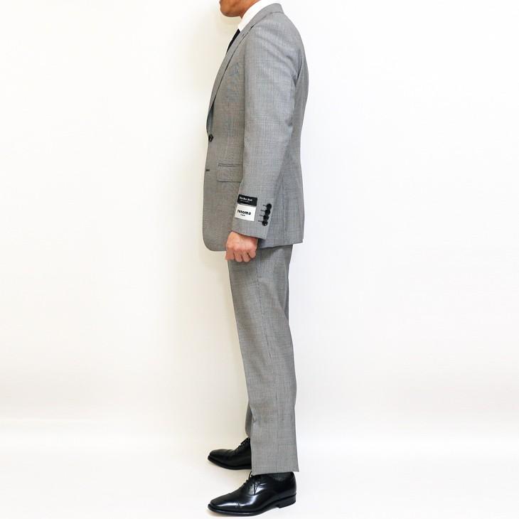 超特価 スーツ メンズ 春夏 新品 renoma レノマ オム 英国 ブリティッシュウール 千鳥格子 淡灰グレー DROP7.5 スリム 2つボタン ビジネス スーツ (A/AB体) | renoma | 12