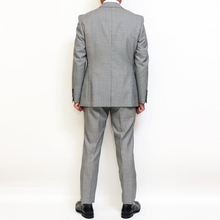 超特価 スーツ メンズ 春夏 新品 renoma レノマ オム 英国 ブリティッシュウール 千鳥格子 淡灰グレー DROP7.5 スリム 2つボタン ビジネス スーツ (A/AB体) | renoma | 04