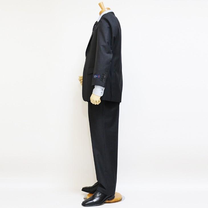 超特価 スーツ メンズ 春夏 新品 エルメネジルドゼニア 灰グレー杢 ブロック小柄チェック 2つボタン ビジネス スーツ (AB/BB体) やや細め J09-2B | ZEGNA | 08