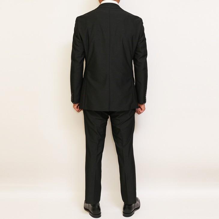 スーツ メンズ 2020 新作 春夏 FICCE SPORTS フィッチェ スポーツ 濃灰チャコールグレー杢 織柄 アクティブ スーツ  (AB体) スリム | FICCE | 04