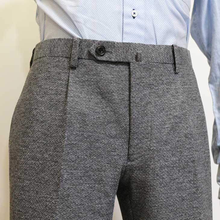 スーツ メンズ 2020 新作 春夏 FICCE SPORTS フィッチェ スポーツ 灰グレー杢 織柄 アクティブ スーツ  (A体) スリム | FICCE | 10