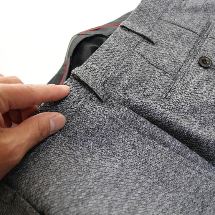 スーツ メンズ 2020 新作 春夏 FICCE SPORTS フィッチェ スポーツ 灰グレー杢 織柄 アクティブ スーツ  (A体) スリム | FICCE | 12