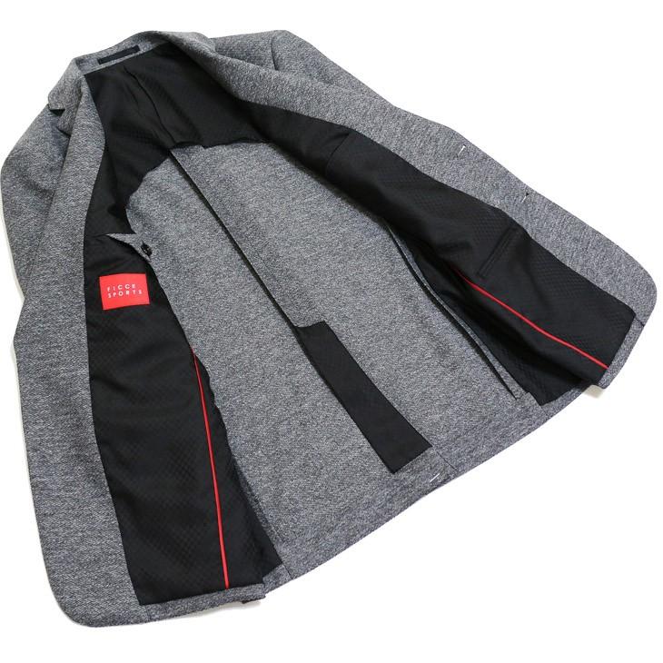 スーツ メンズ 2020 新作 春夏 FICCE SPORTS フィッチェ スポーツ 灰グレー杢 織柄 アクティブ スーツ  (A体) スリム | FICCE | 05