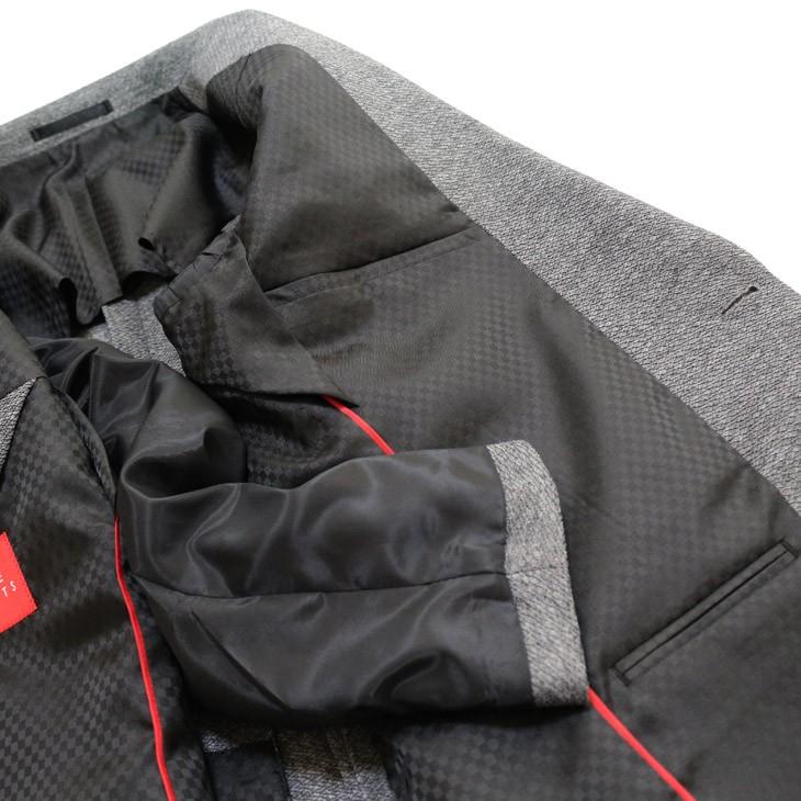 スーツ メンズ 2020 新作 春夏 FICCE SPORTS フィッチェ スポーツ 灰グレー杢 織柄 アクティブ スーツ  (A体) スリム | FICCE | 08