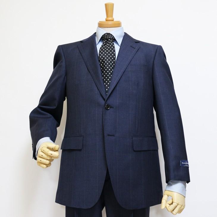 スーツ メンズ 春夏 新品 エルメネジルドゼニア 濃紺ネイビー杢 グレンチェック風 2つボタン ビジネス スーツ (AB体) やや細め J09-2B | ZEGNA | 02