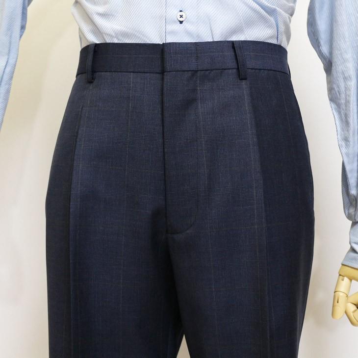 スーツ メンズ 春夏 新品 エルメネジルドゼニア 濃紺ネイビー杢 グレンチェック風 2つボタン ビジネス スーツ (AB体) やや細め J09-2B | ZEGNA | 09