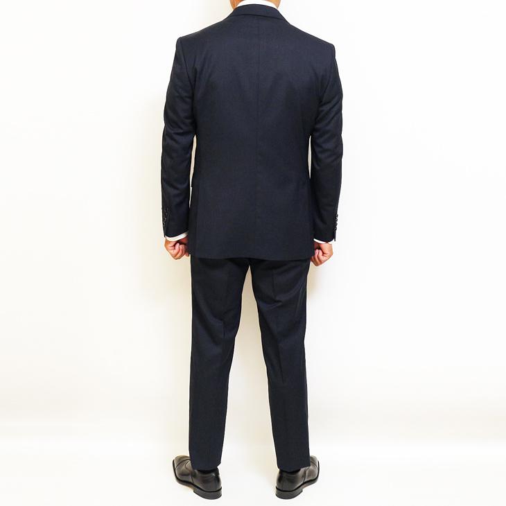 スーツ メンズ 春夏 秋冬 通年 SALE 新品 アランドロン 濃紺ネイビー無地 ナチュラルストレッチ 2つボタン ゆったり型 ビジネス スーツ (A/AB/BB体) J19-2B | アラン・ドロン | 04