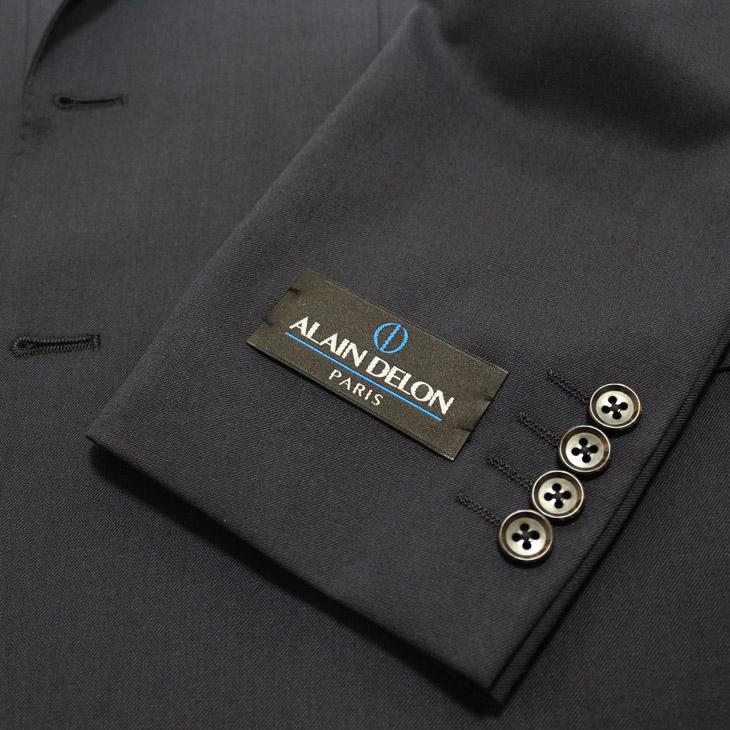 スーツ メンズ 春夏 秋冬 通年 SALE 新品 アランドロン 濃紺ネイビー無地 ナチュラルストレッチ 2つボタン ゆったり型 ビジネス スーツ (A/AB/BB体) J19-2B | アラン・ドロン | 05