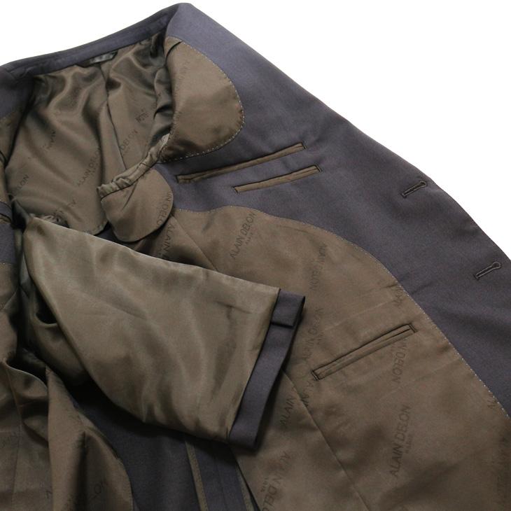 スーツ メンズ 春夏 秋冬 通年 SALE 新品 アランドロン 濃紺ネイビー無地 ナチュラルストレッチ 2つボタン ゆったり型 ビジネス スーツ (A/AB/BB体) J19-2B | アラン・ドロン | 08