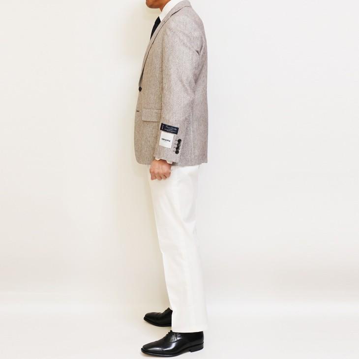 ジャケット テーラード ブレザー 2020 春夏 新作 renoma レノマ paris パリス 淡いベージュ杢 ニット素材 ジャケット (AB/BB体) やや細め | renoma | 03