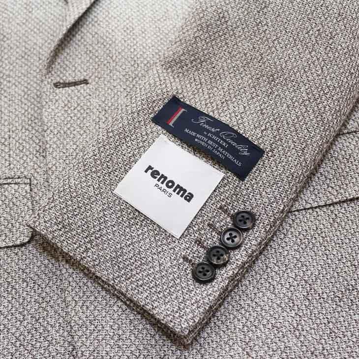 ジャケット テーラード ブレザー 2020 春夏 新作 renoma レノマ paris パリス 淡いベージュ杢 ニット素材 ジャケット (AB/BB体) やや細め | renoma | 06