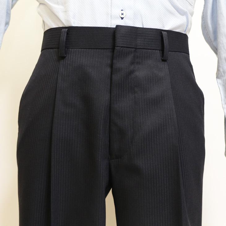 スーツ メンズ 春夏 秋冬 通年 SALE 新品 アランドロン 濃紺ネイビー 織柄シャドー縞ストライプ 2つボタン ゆったり型 ビジネス スーツ (A/AB/BB体) J19-2B | アラン・ドロン | 11