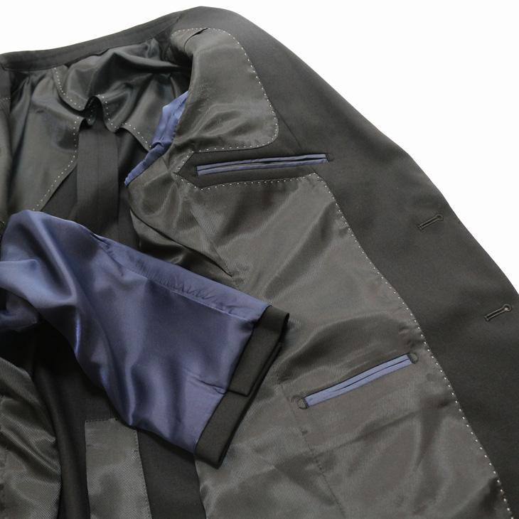 スーツ メンズ 2025 新作 通年 春夏 秋冬 オールシーズン FICCE フィッチェ 黒ブラック無地 ベスト付き スリーピース スーツ (Y/A/AB/BB体) | FICCE | 10