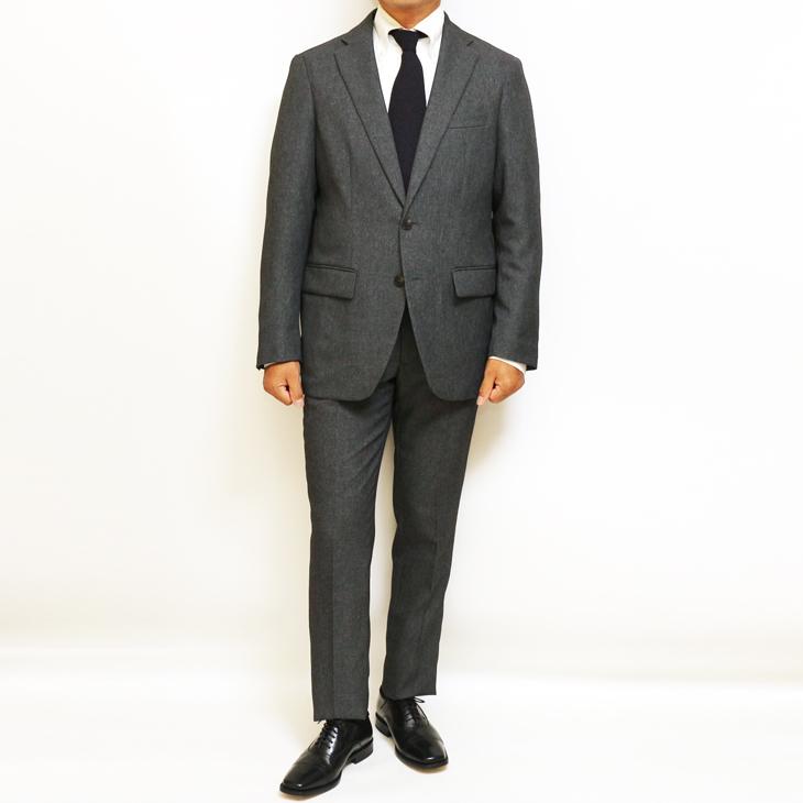 ほぼスーツ メンズ 新作 春夏 秋冬 通年 ELLE PLANETE エル プラネット 灰グレー杢無地 家庭洗濯可能 2つボタン ほぼオールシーズン スーツ ゆったり型 次世代 | ELLE PLANETE | 01