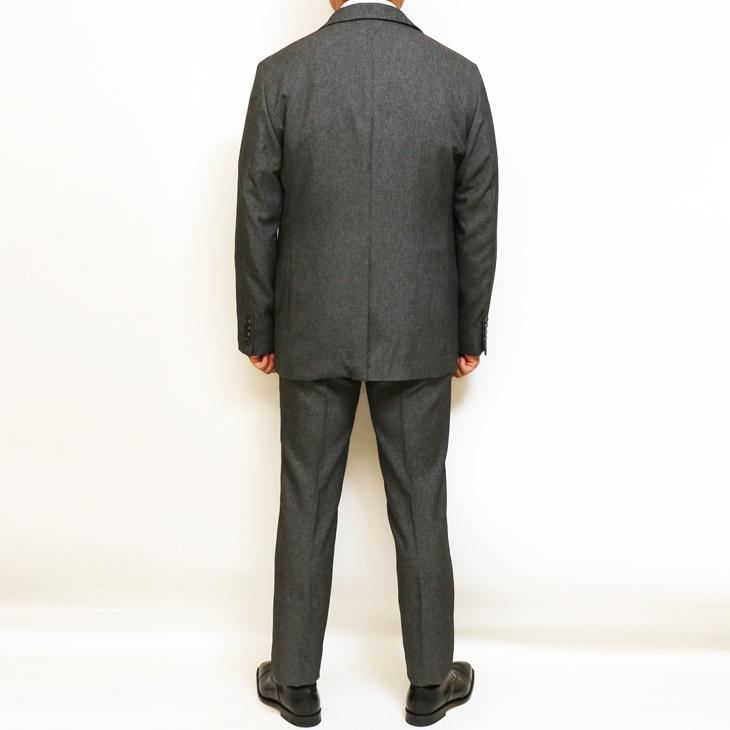 ほぼスーツ メンズ 新作 春夏 秋冬 通年 ELLE PLANETE エル プラネット 灰グレー杢無地 家庭洗濯可能 2つボタン ほぼオールシーズン スーツ ゆったり型 次世代 | ELLE PLANETE | 04
