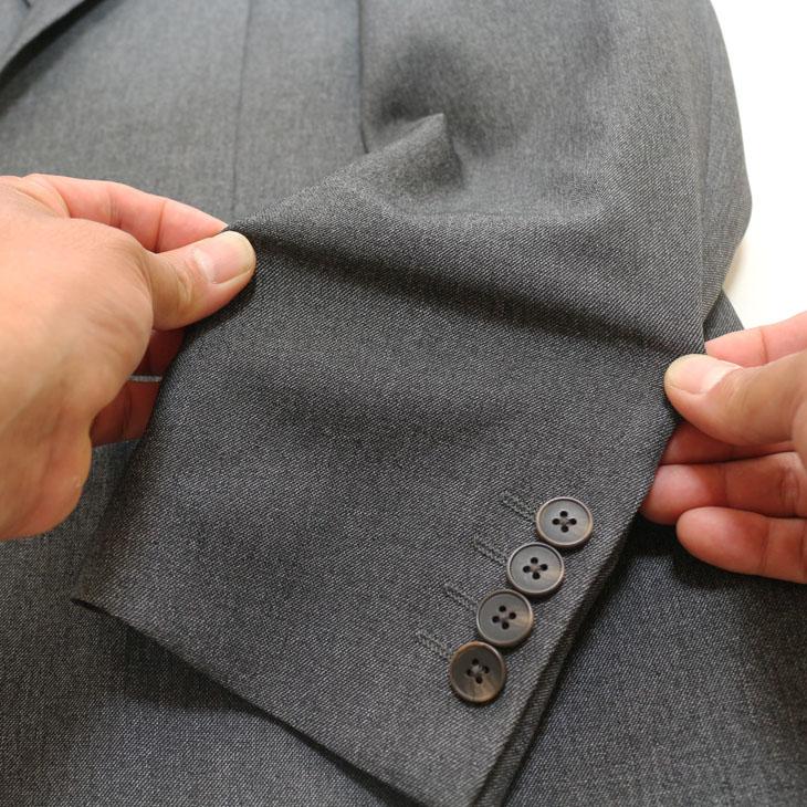 ほぼスーツ メンズ 新作 春夏 秋冬 通年 ELLE PLANETE エル プラネット 灰グレー杢無地 家庭洗濯可能 2つボタン ほぼオールシーズン スーツ ゆったり型 次世代 | ELLE PLANETE | 06