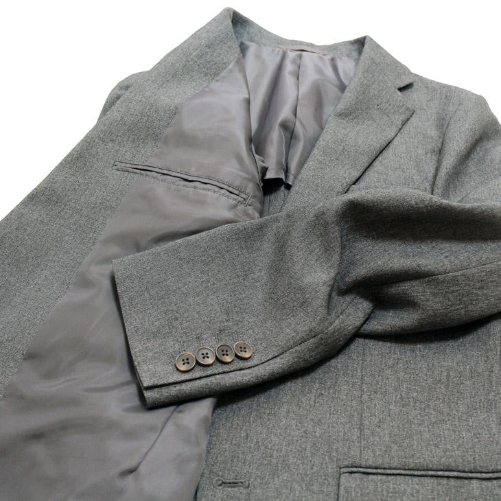 ほぼスーツ メンズ 新作 春夏 秋冬 通年 ELLE PLANETE エル プラネット 灰グレー杢無地 家庭洗濯可能 2つボタン ほぼオールシーズン スーツ ゆったり型 次世代 | ELLE PLANETE | 08