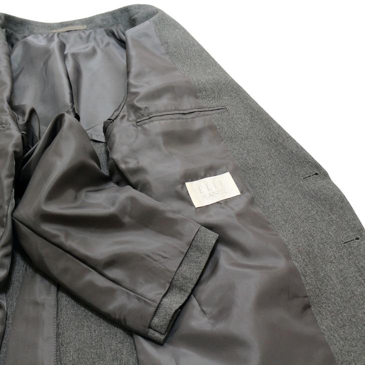 ほぼスーツ メンズ 新作 春夏 秋冬 通年 ELLE PLANETE エル プラネット 灰グレー杢無地 家庭洗濯可能 2つボタン ほぼオールシーズン スーツ ゆったり型 次世代 | ELLE PLANETE | 09