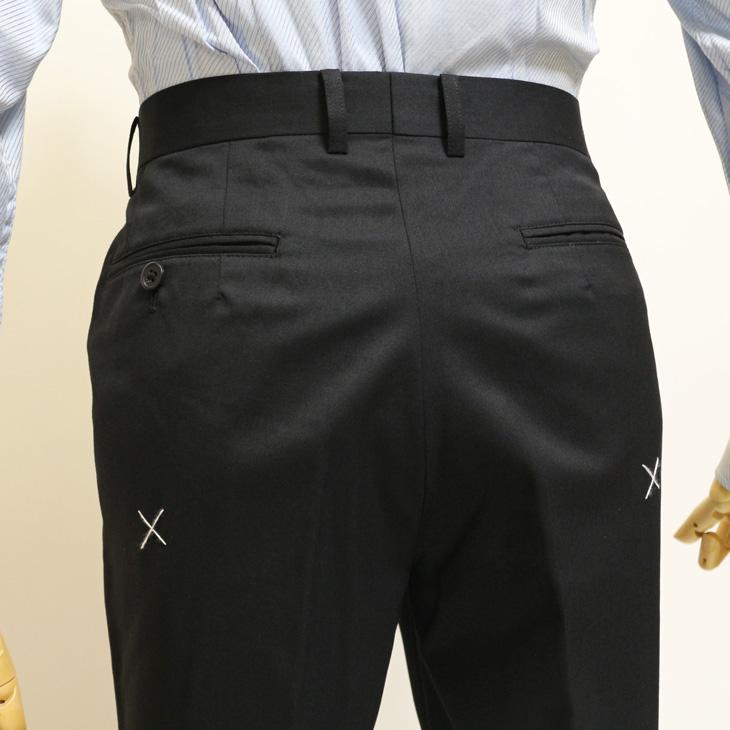 超特価 通年 春夏 秋冬 新作 黒ブラック無地 ナチュラル・ストレッチ 礼服 対応可 スリム型 ノータックローライズ 2つボタン ビジネス スーツ (A/AB体) 冠婚葬祭 |  | 10