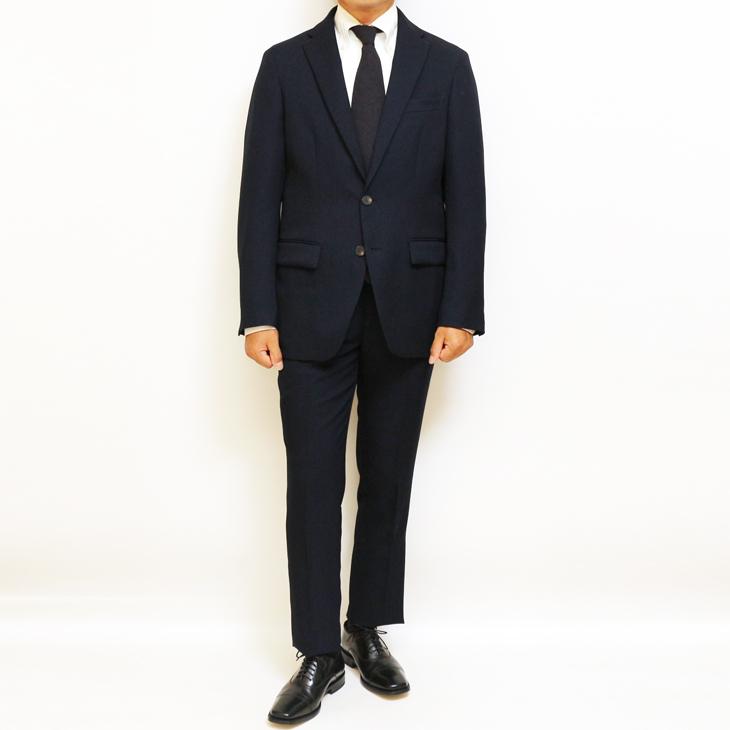 ほぼスーツ メンズ 新作 春夏 秋冬 通年 ELLE PLANETE エル プラネット 濃紺ネイビー杢無地 家庭洗濯可能 2つボタン オールシーズン スーツ ゆったり型 次世代 | ELLE PLANETE | 01
