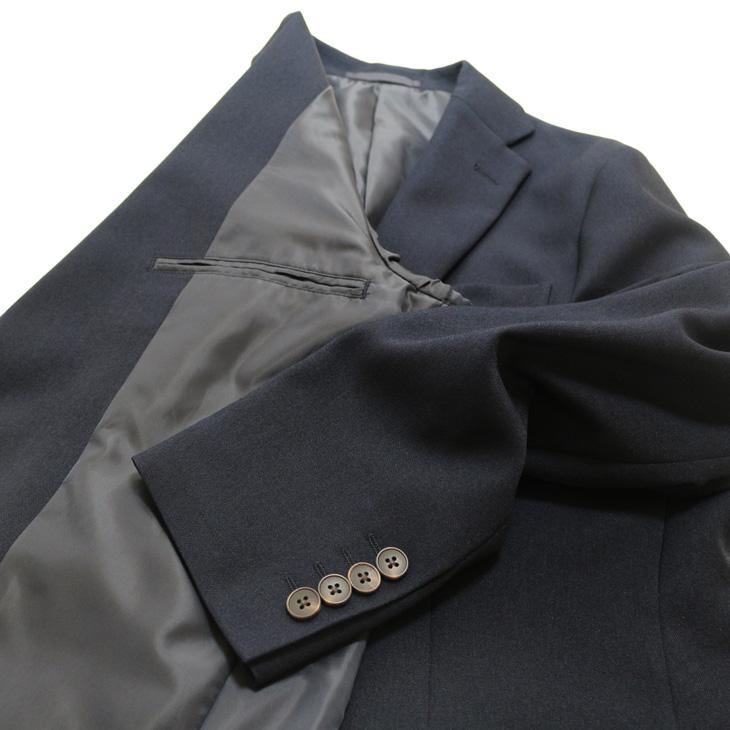 ほぼスーツ メンズ 新作 春夏 秋冬 通年 ELLE PLANETE エル プラネット 濃紺ネイビー杢無地 家庭洗濯可能 2つボタン オールシーズン スーツ ゆったり型 次世代 | ELLE PLANETE | 08