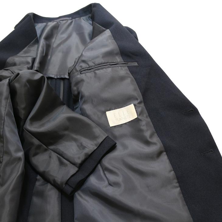 ほぼスーツ メンズ 新作 春夏 秋冬 通年 ELLE PLANETE エル プラネット 濃紺ネイビー杢無地 家庭洗濯可能 2つボタン オールシーズン スーツ ゆったり型 次世代 | ELLE PLANETE | 09