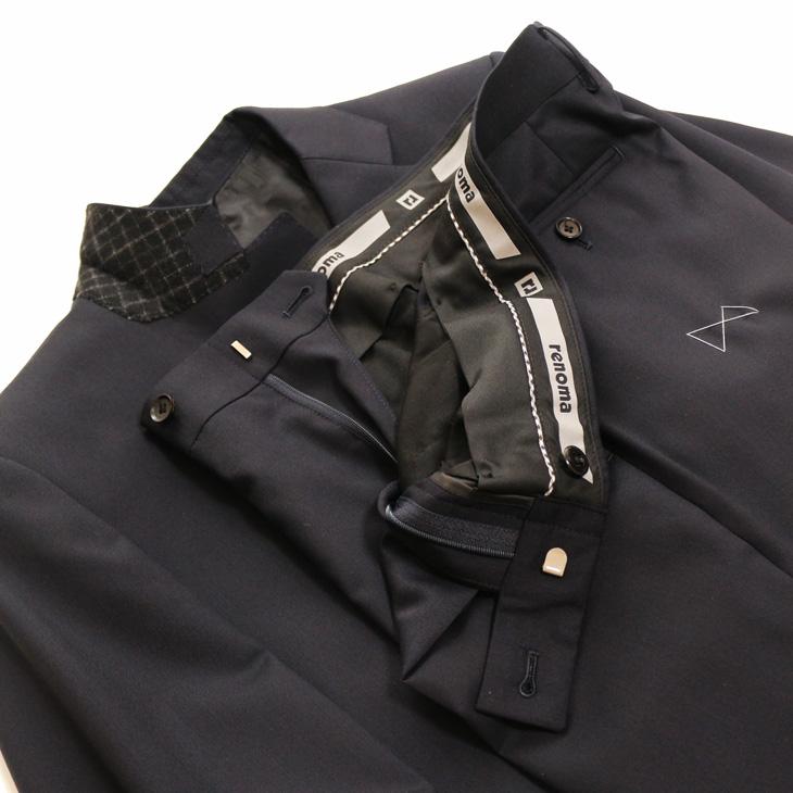 SALE スーツ メンズ 新品 通年 春夏 秋冬 renoma paris レノマ パリス 濃紺ネイビー無地 西川毛織 Super100s 2つボタン ビジネス (A/AB/BB/E体) J-REP05-2B | renoma | 12
