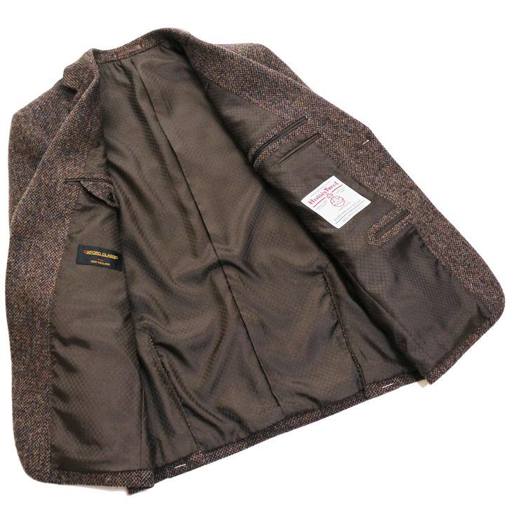 ジャケット テーラード ブレザー ハリスツイード 2020-21 秋冬 新品 英国  Harris Tweed 茶 ブラウン 杢   (AB/BB体) ゆったり型 NT01-2B | HARRIS TWEED | 07