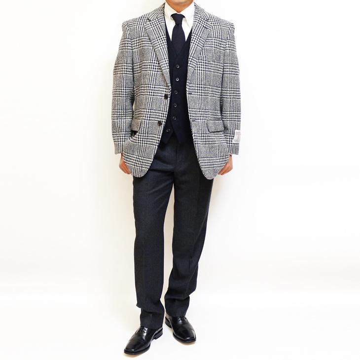ジャケット テーラード ブレザー ハリスツイード 2020-21 秋冬 新品 英国  Harris Tweed グレンチェック  (AB/BB体) NT01-2B | Harriss | 01