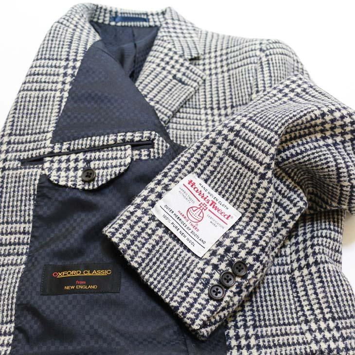 ジャケット テーラード ブレザー ハリスツイード 2020-21 秋冬 新品 英国  Harris Tweed グレンチェック  (AB/BB体) NT01-2B | Harriss | 08