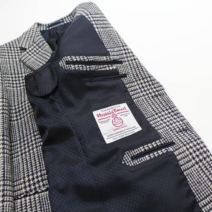 ジャケット テーラード ブレザー ハリスツイード 2020-21 秋冬 新品 英国  Harris Tweed グレンチェック  (AB/BB体) NT01-2B | Harriss | 09