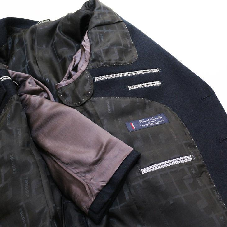 ジャケット テーラード ブレザー 秋冬 新品 renoma レノマ パリス 濃紺ネイビー杢 無地系 コンブレ ストレッチ ニット素材 ジャケット (AB/BB体) やや細め | renoma | 10