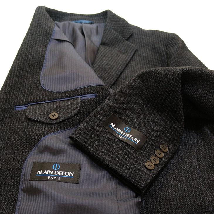ジャケット テーラード ブレザー 2020-21 新作秋冬 アランドロン モーデュロイ コーデュロイ 濃紺ネイビー杢 2つボタン やや細め ジャケット (AB/BB/E体) | アラン・ドロン | 08