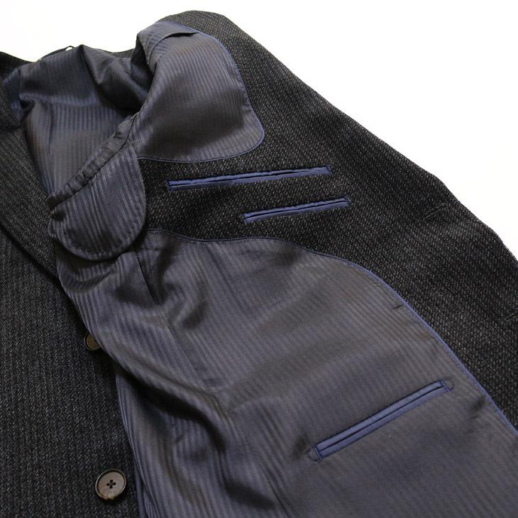 ジャケット テーラード ブレザー 2020-21 新作秋冬 アランドロン モーデュロイ コーデュロイ 濃紺ネイビー杢 2つボタン やや細め ジャケット (AB/BB/E体) | アラン・ドロン | 09