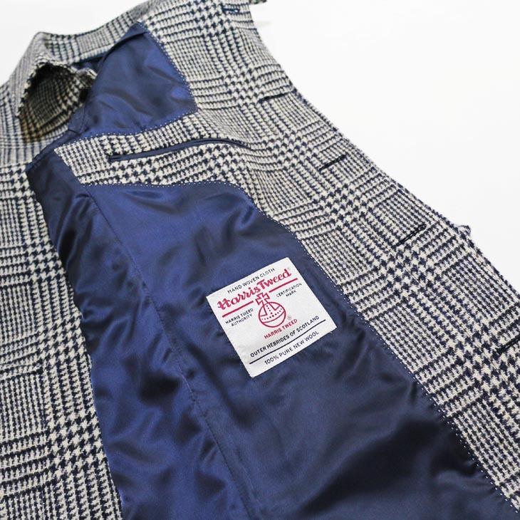 ハリスツイード メンズ ステンカラーコート 2020-21 秋冬 モデル 新品 英国 Harris Tweed グレンチェック柄 | HARRIS TWEED | 09