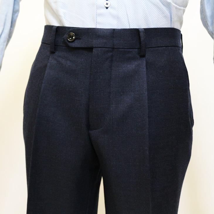 スーツ メンズ 新作 秋冬 FICCE フィッチェ 濃紺ネイビー杢 無地系 3つボタン段返り スーツ (A/AB体) スリム | FICCE | 10