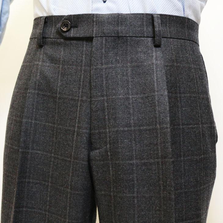 スーツ メンズ 2020-21 新作 秋冬 FICCE フィッチェ 灰ミディアムグレー杢 ウインドペン 3つボタン段返り スーツ (AB体) スリム | FICCE | 10