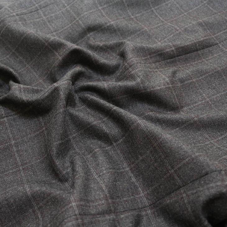 スーツ メンズ 2020-21 新作 秋冬 FICCE フィッチェ 灰ミディアムグレー杢 ウインドペン 3つボタン段返り スーツ (AB体) スリム | FICCE | 14