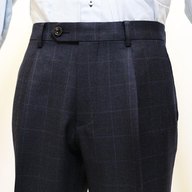 スーツ メンズ 新作 秋冬 FICCE フィッチェ 濃紺ネイビー杢 ウインドペン 3つボタン段返り スーツ (A体) スリム | FICCE | 10