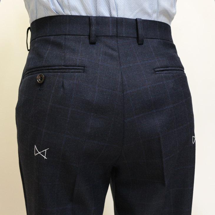 スーツ メンズ 新作 秋冬 FICCE フィッチェ 濃紺ネイビー杢 ウインドペン 3つボタン段返り スーツ (A体) スリム | FICCE | 11