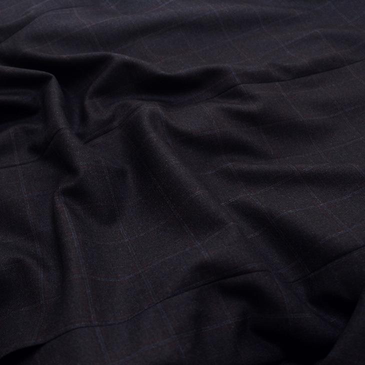 スーツ メンズ 新作 秋冬 FICCE フィッチェ 濃紺ネイビー杢 ウインドペン 3つボタン段返り スーツ (A体) スリム | FICCE | 14