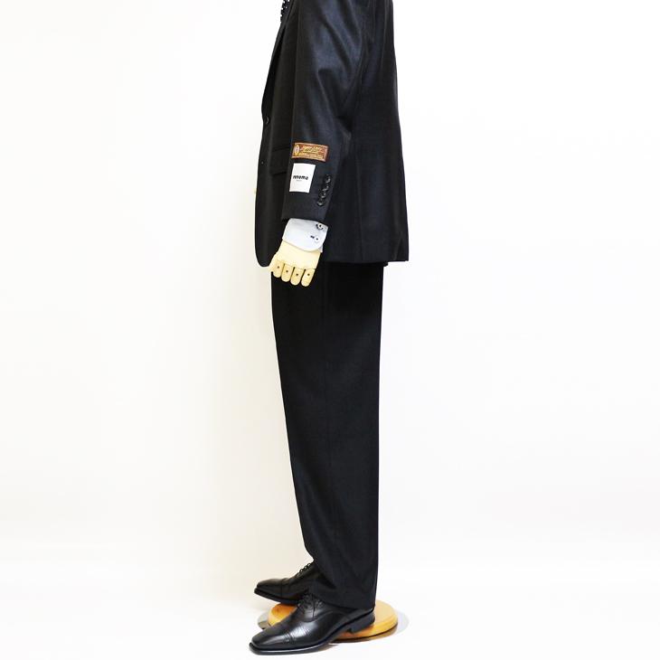 スーツ メンズ 2020-21 新作 秋冬 レノマ パリス Super120s 濃灰チャコールグレー杢 無地 系 DROP6.5 2つボタン ビジネス スーツ (AB体) | renoma | 08